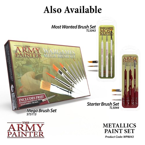 Набори фарб The Army Painter Warpaints Metallics Paint Set