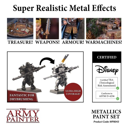 Набори фарб The Army Painter Warpaints Metallics Paint Set