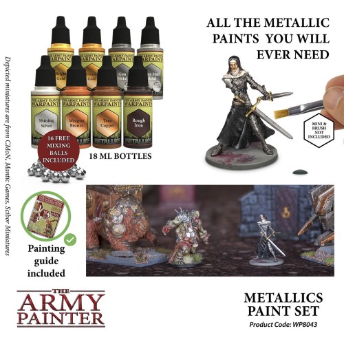 Набори фарб The Army Painter Warpaints Metallics Paint Set