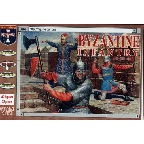 Фігури та мініатюри Візантійська піхота, XII-XV століття (ORI72027) Масштаб: 1:72