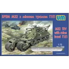 Эвакуационная машина M32 с минным тралом T1E1 (UM222) Масштаб:  1:72