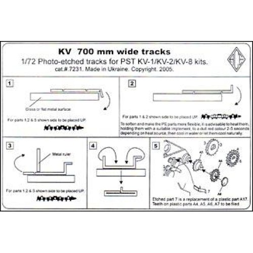 Фототравление PE7231 KV 700mm wide tracks. cat#7231 (PE7231) Масштаб: 1:72