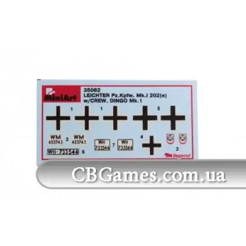 Бронетехника и артиллерия MA35082 Leichter Pz. Kpfw. Mk 1 202 (e). with crew (Бронетехніка)