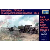 Вантажівка ГАЗ-ААА із протитанковою 57 мм гарматою ЗІС-2 (UM367) Масштаб: 1:72