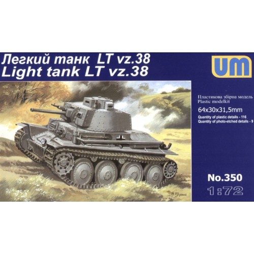 Бронетехніка та артилерія Легкий танк LT vz.38 (UM350) Масштаб: 1:72