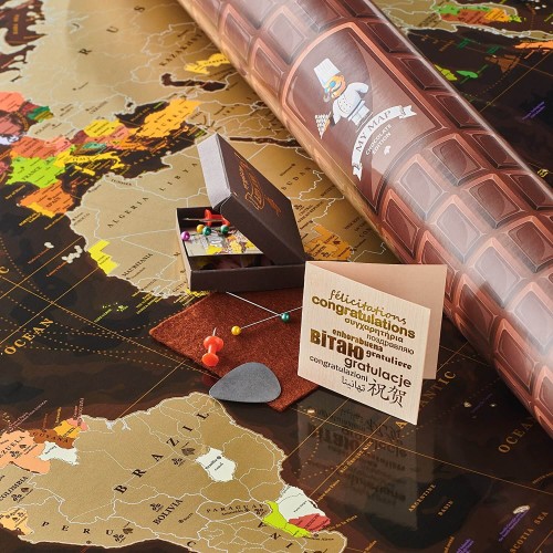 Карти Скретч карта мира My Map Chocolate Edition