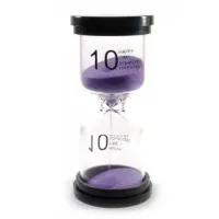 Часы песочные (10 минут) "Фиолетовый песок" (10х4,5х4,5 см) 30777B