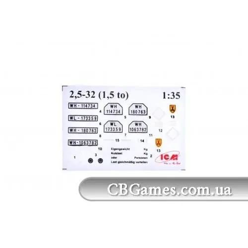 Бронетехника и артиллерия ICM35401 Typ 2,5-32 (1,5 to) WWII German light truck