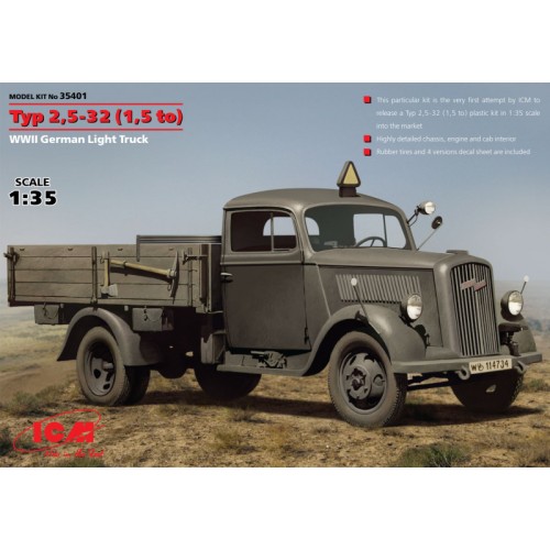 Бронетехника и артиллерия ICM35401 Typ 2,5-32 (1,5 to) WWII German light truck
