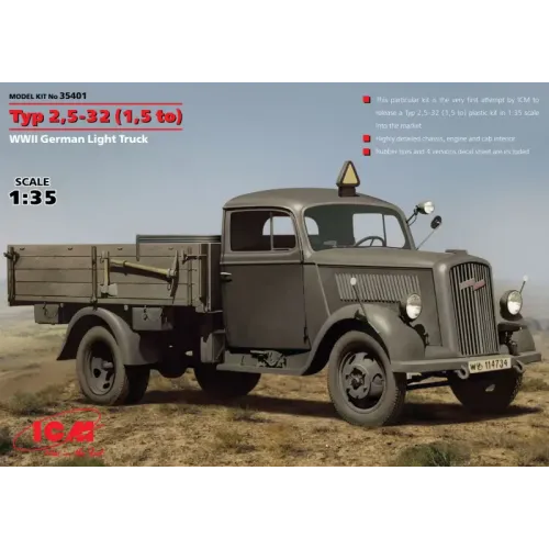 Бронетехника и артиллерия ICM35401 Typ 2,5-32 (1,5 to) WWII German light truck