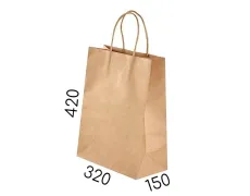 Крафт пакет с ручками - 320 × 150 × 420 мм