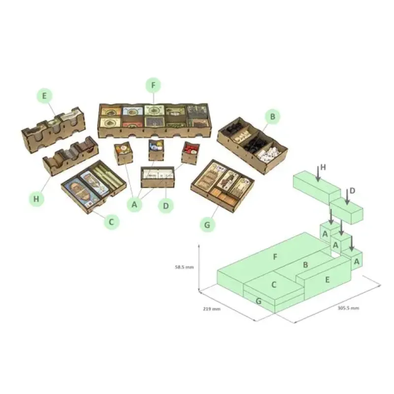 Органайзер для настільної гри Поля Арле (Organizer for boardgame Fields of Arle)