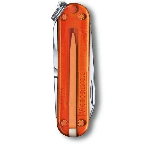 Ножи Victorinox Нож-брелок Victorinox Classic SD Transparent Colors, Fire Opal (0.6223.T82G) 7 функций, 58 мм, Gift Box