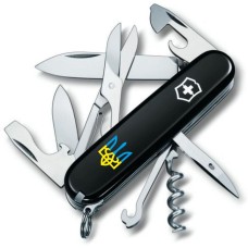 Складаний ніж Victorinox CLIMBER UKRAINE Тризуб синьо-жовт. 1.3703.3_T0016u