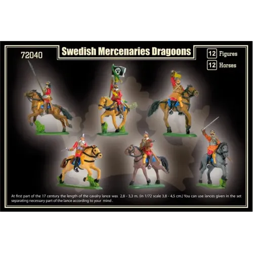 Фигуры и миниатюры Фигурки шведских наемных драгунов, Тридцатилетняя война (MS72040) Масштаб: 1:72