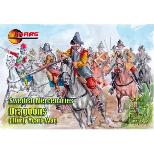 Фигуры и миниатюры Фигурки шведских наемных драгунов, Тридцатилетняя война (MS72040) Масштаб: 1:72