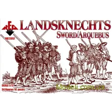 Ландскнехты (Мечи с аркебузами), 16 век (RB72057) Масштаб:  1:72