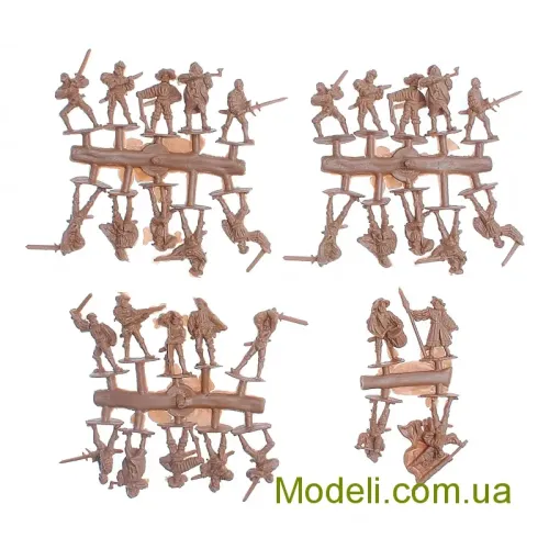 Фигуры и миниатюры Ландскнехты (Мечи с аркебузами), 16 век (RB72057) Масштаб: 1:72