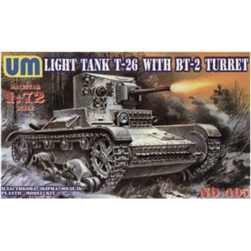 Бронетехніка та артилерія UMT405 T-26/BT-2 Soviet light tank (UMT405) Масштаб: 1:72