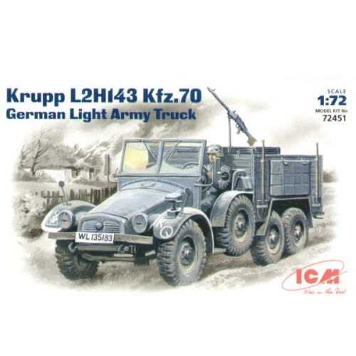 Бронетехника и артиллерия ICM72451 Krupp L2H143 Kfz.70 WWII German truck