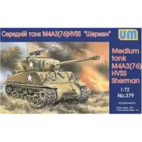 Средний танк M4A3 (76)W HVSS  "Шерман" (UM379) Масштаб:  1:72