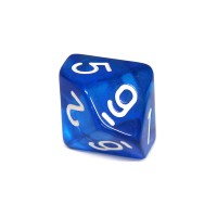 Кубик D10(0-9) прозрачный (цвет в ассортименте)