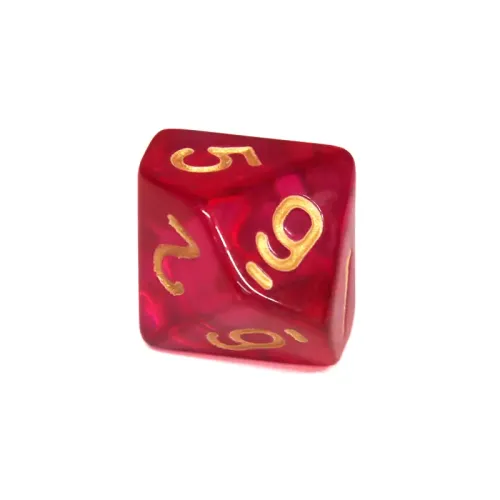 Кубик D10(0-9) прозорий (колір в асортименті)