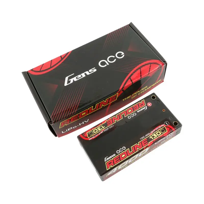 Аккумулятор Gens Ace LiPO HV 7,6В 4000мАч 2S 130C 93х47х18мм 147г Bullet 4mm (B-RL-130C-4000-2S1P-HC-58-HV)
