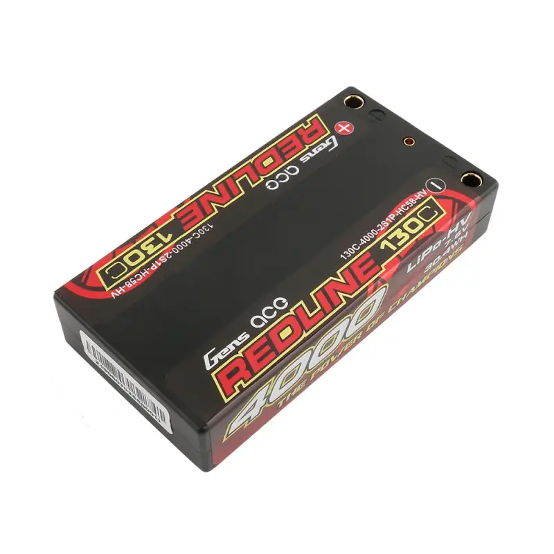 Аккумулятор Gens Ace LiPO HV 7,6В 4000мАч 2S 130C 93х47х18мм 147г Bullet 4mm (B-RL-130C-4000-2S1P-HC-58-HV)