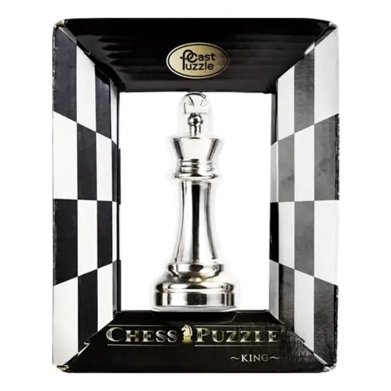 Головоломка Металлическая головоломка Король | Chess Puzzles silver