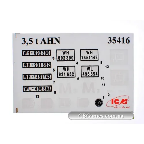 Бронетехніка та артилерія ICM35416 Lastkraftwagen 3,5 t AHN, WWII Німеччина Army Truck