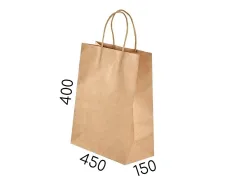 Крафт пакет с ручками - 450 × 150 × 400 мм