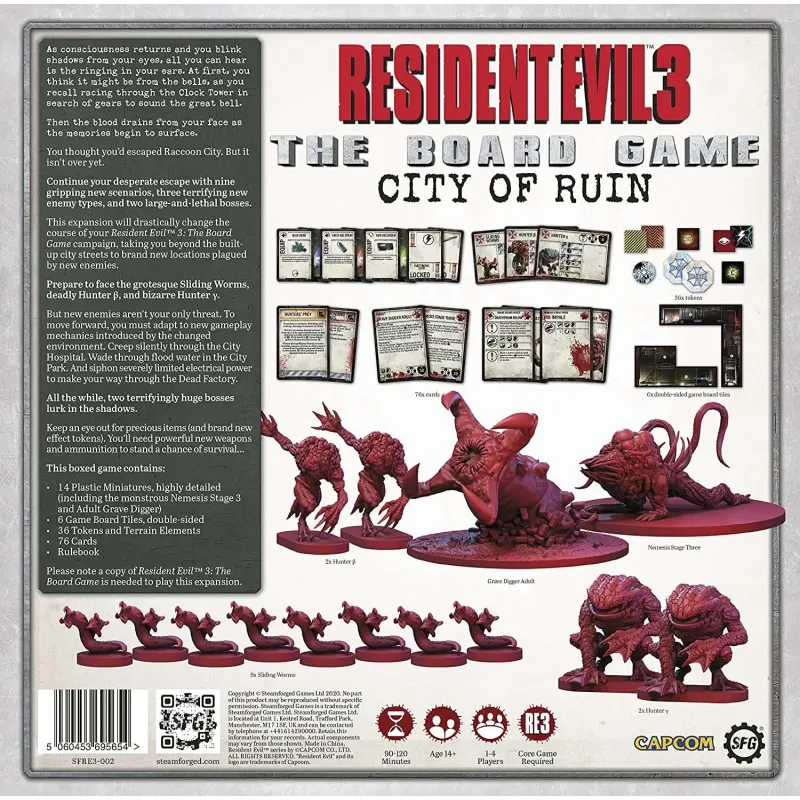 Настільна гра Оселя Зла 3: Місто Руїн (Resident Evil 3: City of Ruin)