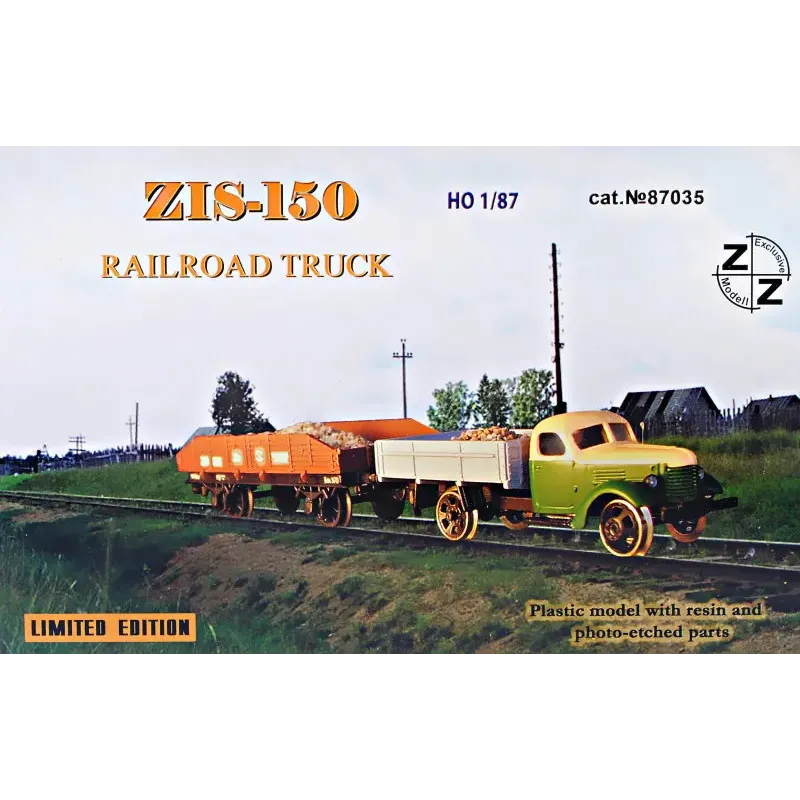ZZ87035 ZiS-150 Soviet railroad truck (ZZ87035) Масштаб: 1:87