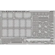Фототравление 1/35 IDF Merkava Mk.IIID дополнительные экраны (рекомендовано для Meng) (EDU-36246) Масштаб:  1:35