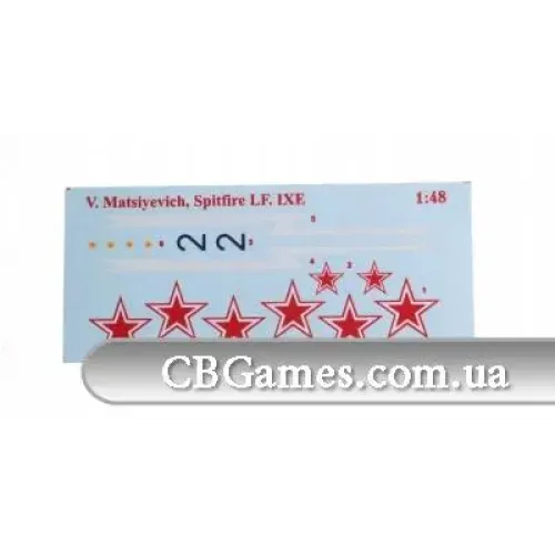 Збірна модель літака ICM48802 Spitfire LF.IXE з радянськими пілотами та наземним персоналом 1:48