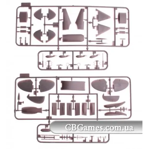 Збірна модель літака ICM48802 Spitfire LF.IXE з радянськими пілотами та наземним персоналом 1:48