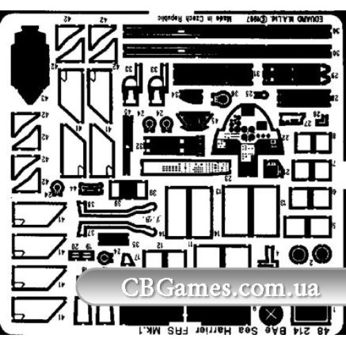 Фототравлення Фототравление 1/48 Си Харриер FRS.1 (рекомендовано для Airfix) (EDU-48214) Масштаб: 1:48