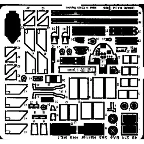 Фототравление Фототравление 1/48 Си Харриер FRS.1 (рекомендовано для Airfix) (EDU-48214) Масштаб: 1:48
