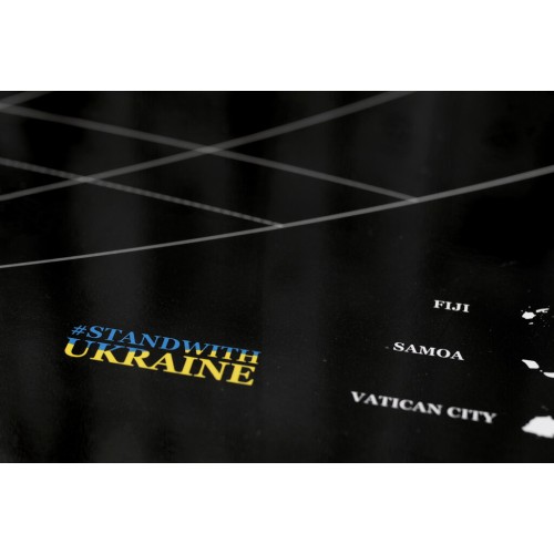 Карти Чорна скретч карта світу без росії My Map Perfect world Black edition ENG 88х63см у тубусі