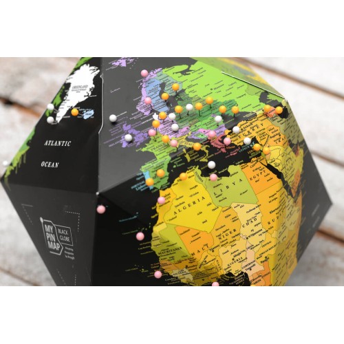 Карти Об'ємний 3D Pin Глобус My Pin Black Map Globe