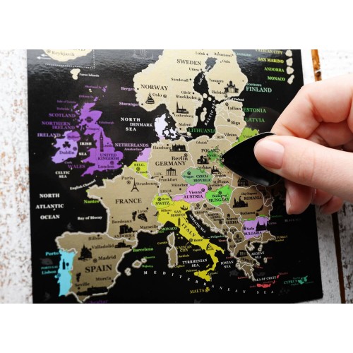 Карти Набір скретч листівок для подорожей "Скретч Карта світу" в конверті