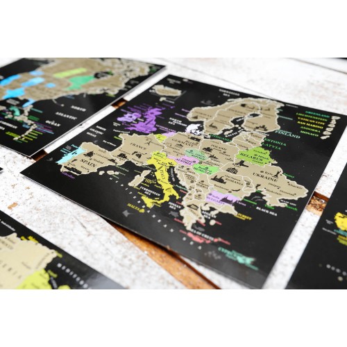 Карти Набір скретч листівок для подорожей "Скретч Карта світу" в конверті