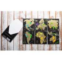 Набор скретч открыток для путешествий "Скретч Карта мира" в конверте