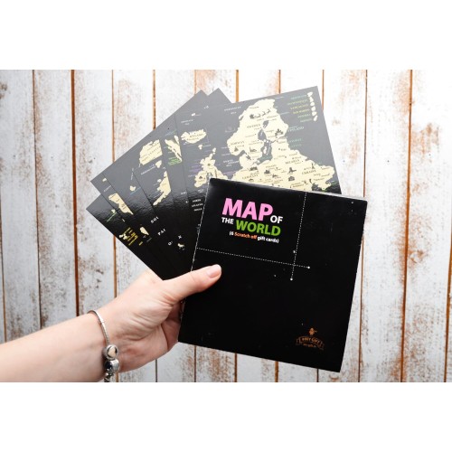 Карти Набір скретч листівок для подорожей "Скретч Карта світу" в конверті