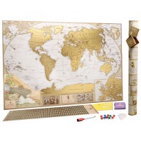 Скретч карта світу My Map Antique edition ENG в тубусі