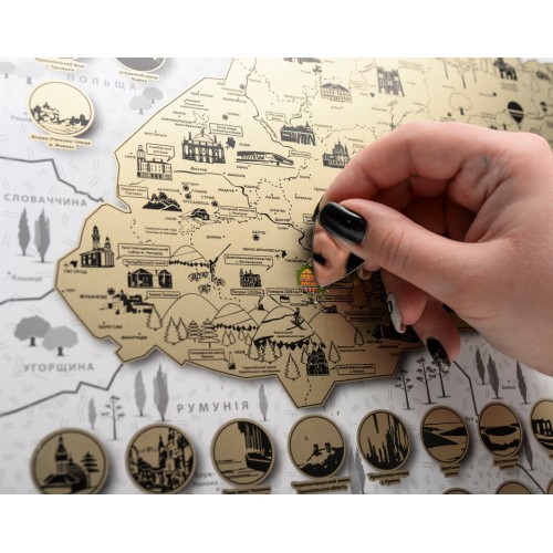 Карти Скретч карта України My Map Ukraine edition у тубусі