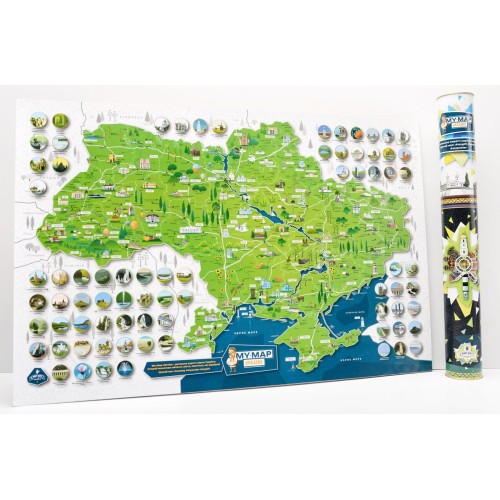 Карти Скретч карта України My Map Ukraine edition у тубусі