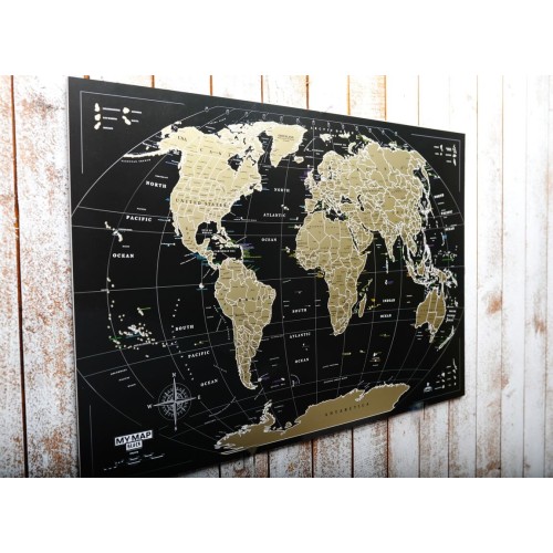 Карти Скретч карта світу My Map Black edition mini в тубусі