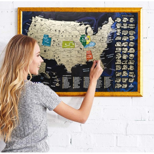 Карти Скретч карта Сполучених Штатів Америки My Map USA edition у тубусі